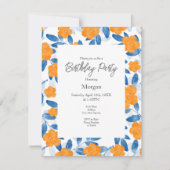 Patroon met waterverf- en bladblazers kaart (Voorkant)