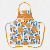 Patroon met waterverf- en bladblazers schort (Voorkant)
