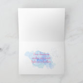 Patroon met waterverf veren en bladeren Hartelijk  Bedankkaart (Binnen)