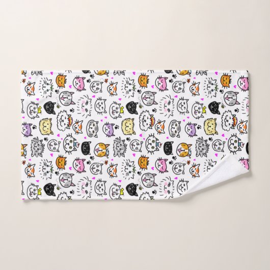 Patroon met wielkatten bad handdoek (Handdoek)