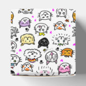 Patroon met wielkatten bedankdoosjes (Bovenkant)