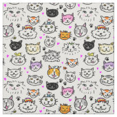 Patroon met wielkatten stof (Swatch)