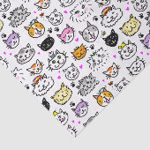 Patroon met wielkatten tissuepapier (Detail)