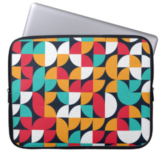 Patroon met willekeurige gekleurde driehoeken Gene Laptop Sleeve
