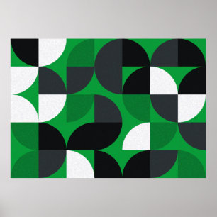 Patroon met willekeurige gekleurde driehoeken Gene Poster
