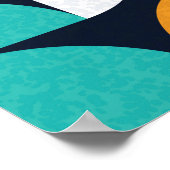 Patroon met willekeurige gekleurde driehoeken Gene Poster (Hoek)