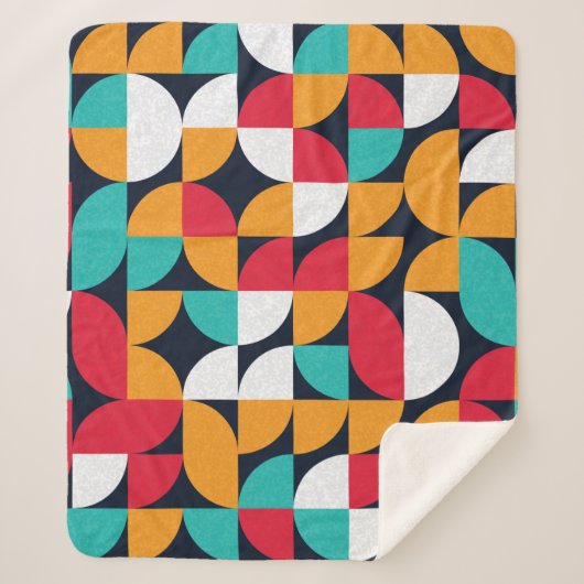 Patroon met willekeurige gekleurde driehoeken Gene Sherpa Deken (Voorkant)