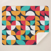 Patroon met willekeurige gekleurde driehoeken Gene Sherpa Deken (Voorkant (horizontaal))