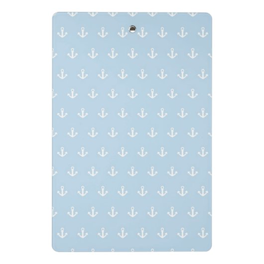 Patroon met witte ankers op blauw mini klembord (Achterkant)