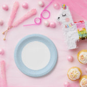 Patroon met witte ankers op blauw papieren bordje (Feest)