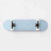 Patroon met witte ankers op blauw skateboard (Horizontaal)