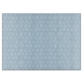 Patroon met witte ankers op blauw snijplank (Voorkant)