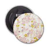 patroon met witte dieren button flesopener (Voorkant)