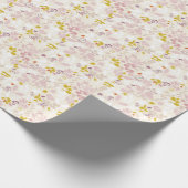 patroon met witte dieren cadeaupapier (Hoek)