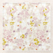 patroon met witte dieren glazen onderzetter (Voorkant)