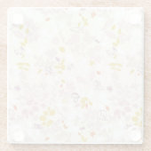 patroon met witte dieren glazen onderzetter (Achterkant)