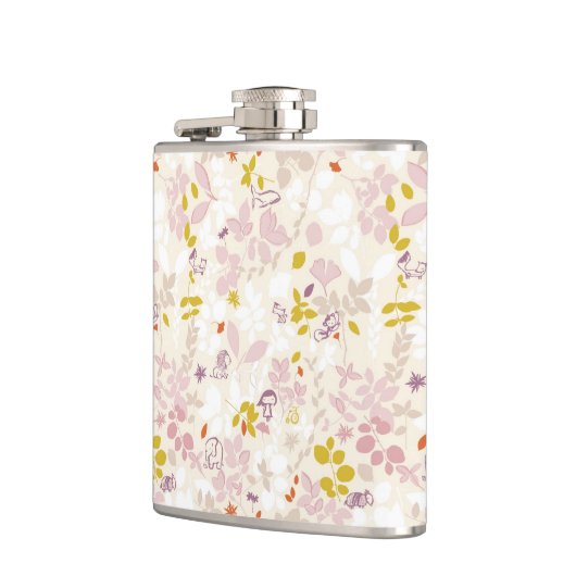 patroon met witte dieren heupfles (Links)