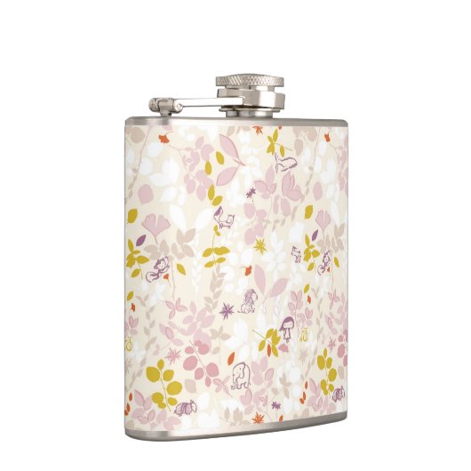 patroon met witte dieren heupfles (Rechts)