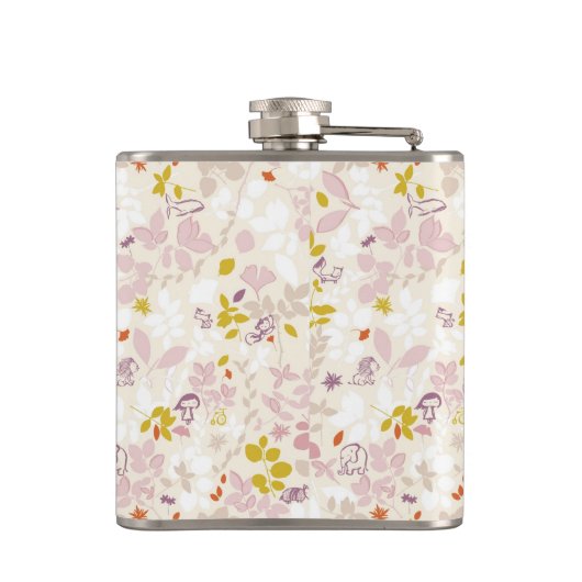 patroon met witte dieren heupfles (Achterkant)