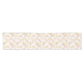 patroon met witte dieren korte tafelloper (Horizontaal)