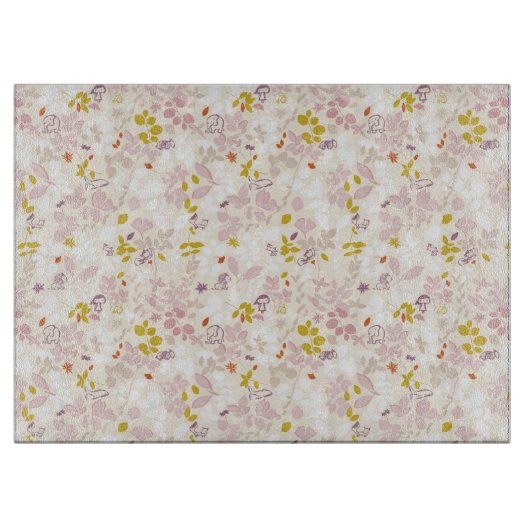 patroon met witte dieren snijplank (Voorkant)