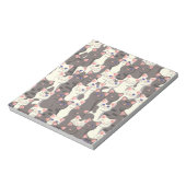 Patroon met witte en grijze katten notitieblok (Linkerzijde)