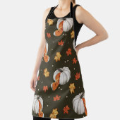 Patroon met witte pompoenen schort (Insitu)