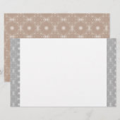 Patroon met witte rand en handtekening briefpapier (Voorkant / Achterkant)