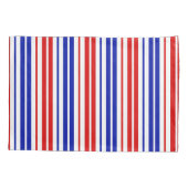 Patroon met witte rode blauwe strepen kussensloop (Achterkant)