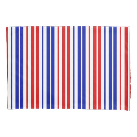 Patroon met witte rode blauwe strepen kussensloop (Voorkant)