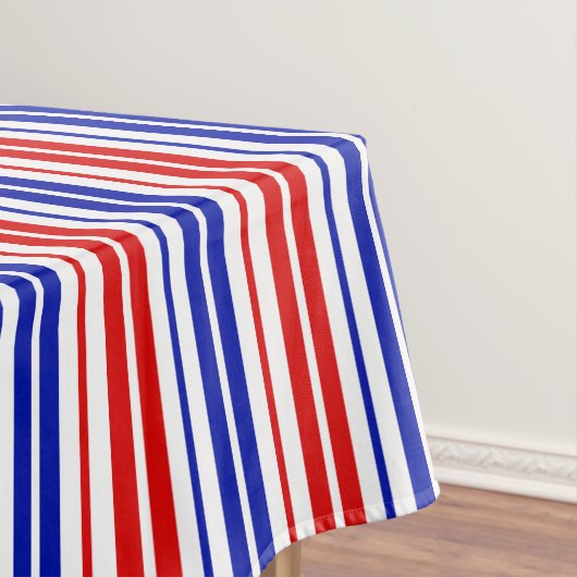 Patroon met witte rode blauwe strepen tafelkleed (Voorbeeld)