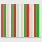 Patroon met witte rode groene strepen cadeaupapier (Vlak)