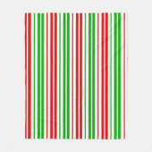 Patroon met witte rode groene strepen fleece deken (Voorkant)