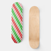 Patroon met witte rode groene strepen persoonlijk skateboard (Voorkant)