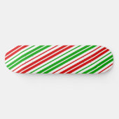Patroon met witte rode groene strepen persoonlijk skateboard (Horizontaal)