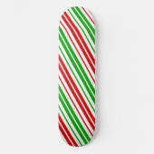 Patroon met witte rode groene strepen persoonlijk skateboard (Voorkant)