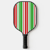 Patroon met witte rode groene strepen   pickleball paddle (Voorkant)