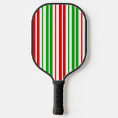 Patroon met witte rode groene strepen   pickleball paddle (Achterkant)