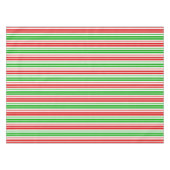 Patroon met witte rode groene strepen tafelkleed (Voorkant (Horizontaal))