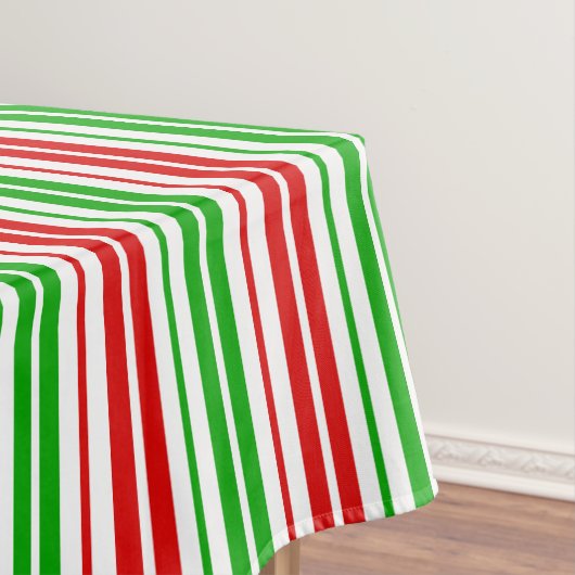 Patroon met witte rode groene strepen tafelkleed (Voorbeeld)