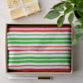 Patroon met witte rode groene strepen tissuepapier (Geschenk)