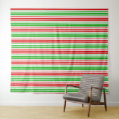Patroon met witte rode groene strepen wandkleed (In Situ (horizontaal))