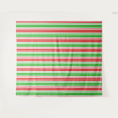 Patroon met witte rode groene strepen wandkleed (Voorkant (horizontaal))