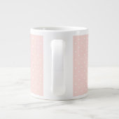 Patroon met witte stippen 2 grote koffiekop (Achterkant)