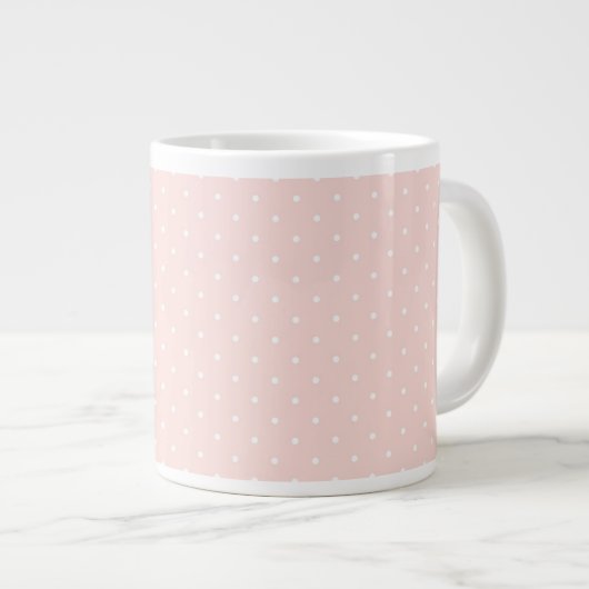 Patroon met witte stippen 2 grote koffiekop (Voorkant rechts)