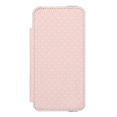 Patroon met witte stippen 2 incipio iPhone portemonnee hoesje (Voorkant Agenda)