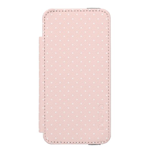Patroon met witte stippen 2 incipio iPhone portemonnee hoesje (Voorkant Agenda)
