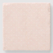 Patroon met witte stippen 2 stenen onderzetter (Voorkant)