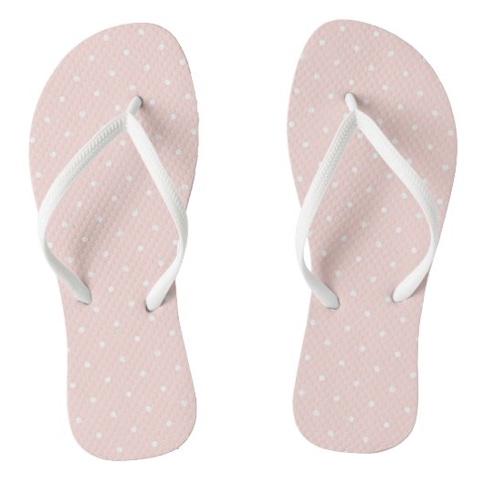 Patroon met witte stippen 2 teenslippers (Voetbed)
