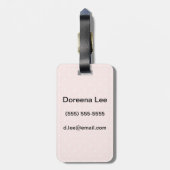 Patroon met witte stippen bagagelabel (Achterkant verticaal)